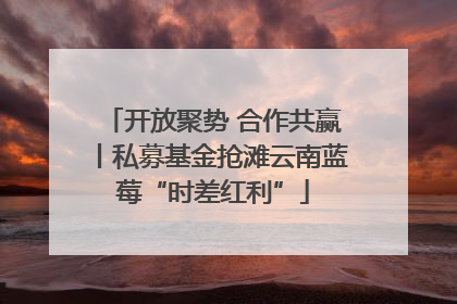 开放聚势 合作共赢丨私募基金抢滩云南蓝莓“时差红利”