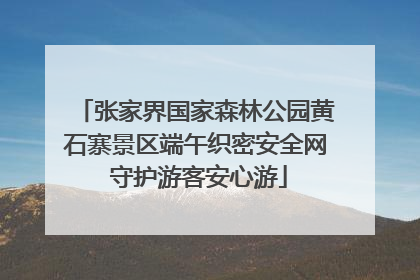张家界国家森林公园黄石寨景区端午织密安全网 守护游客安心游