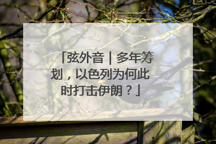 弦外音｜多年筹划，以色列为何此时打击伊朗？