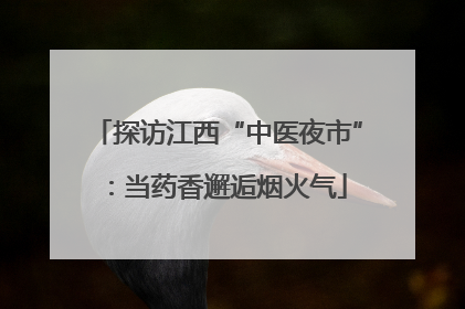 探访江西“中医夜市”：当药香邂逅烟火气