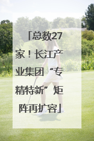 总数27家！长江产业集团“专精特新”矩阵再扩容
