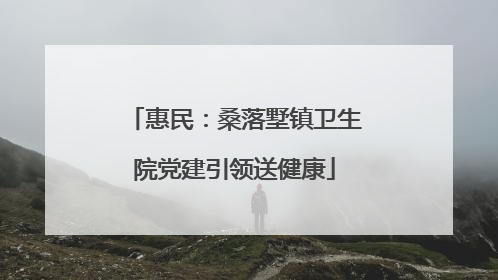 惠民：桑落墅镇卫生院党建引领送健康