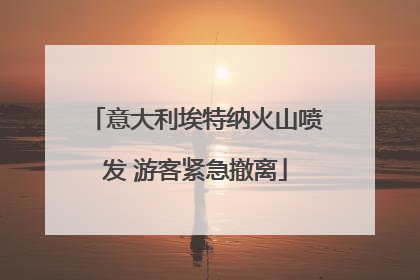 意大利埃特纳火山喷发 游客紧急撤离