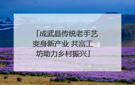 成武县传统老手艺变身新产业 共富工坊助力乡村振兴