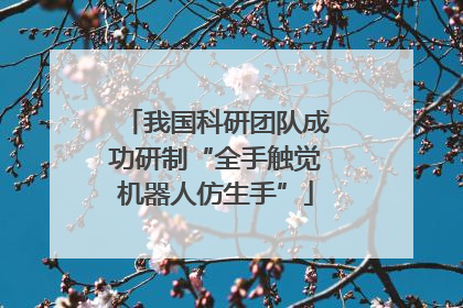 我国科研团队成功研制“全手触觉机器人仿生手”