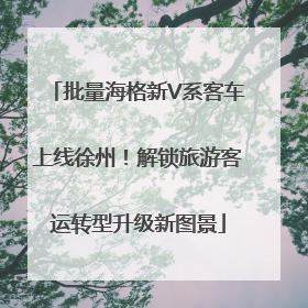 批量海格新V系客车上线徐州！解锁旅游客运转型升级新图景