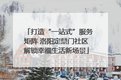 打造“一站式”服务矩阵 洛阳定鼎门社区解锁幸福生活新场景