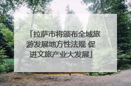 拉萨市将颁布全域旅游发展地方性法规 促进文旅产业大发展