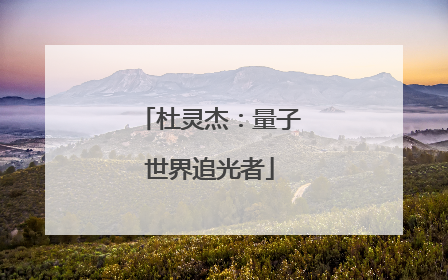杜灵杰：量子世界追光者