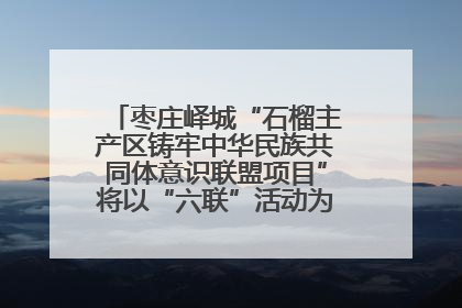 枣庄峄城“石榴主产区铸牢中华民族共同体意识联盟项目”将以“六联”活动为抓手深化品牌建设