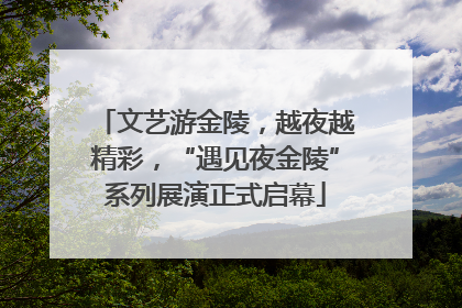 文艺游金陵，越夜越精彩，“遇见夜金陵”系列展演正式启幕