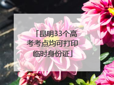 昆明33个高考考点均可打印临时身份证