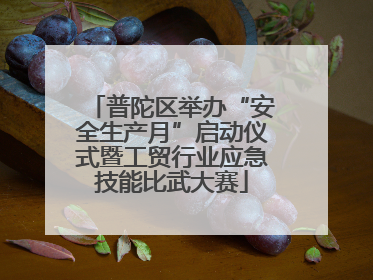 普陀区举办“安全生产月”启动仪式暨工贸行业应急技能比武大赛