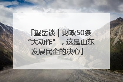 望岳谈｜财政50条“大动作”，这是山东发展民企的决心