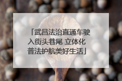武昌法治直通车驶入街头巷尾 立体化普法护航美好生活