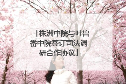 株洲中院与吐鲁番中院签订司法调研合作协议