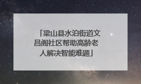 梁山县水泊街道文昌阁社区帮助高龄老人解决智能难题