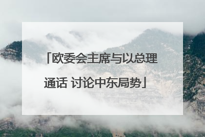 欧委会主席与以总理通话 讨论中东局势