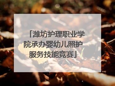 潍坊护理职业学院承办婴幼儿照护服务技能竞赛