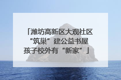 潍坊高新区大观社区“筑巢”建公益书屋 孩子校外有“新家”