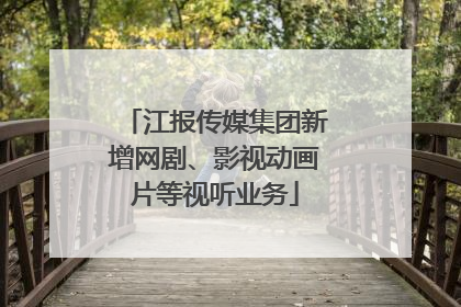 江报传媒集团新增网剧、影视动画片等视听业务