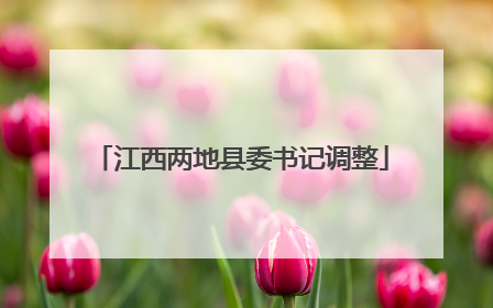 江西两地县委书记调整