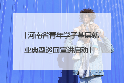 河南省青年学子基层就业典型巡回宣讲启动