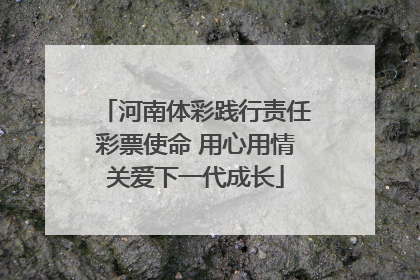河南体彩践行责任彩票使命 用心用情关爱下一代成长