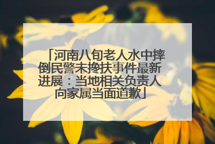河南八旬老人水中摔倒民警未搀扶事件最新进展：当地相关负责人向家属当面道歉