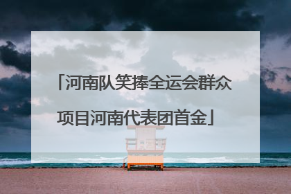 河南队笑捧全运会群众项目河南代表团首金