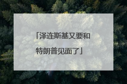 泽连斯基又要和特朗普见面了