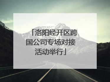 洛阳经开区跨国公司专场对接活动举行