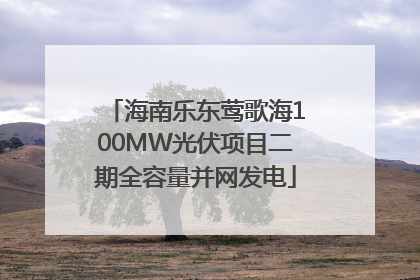 海南乐东莺歌海100MW光伏项目二期全容量并网发电