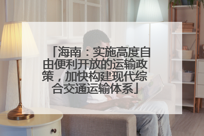 海南：实施高度自由便利开放的运输政策，加快构建现代综合交通运输体系