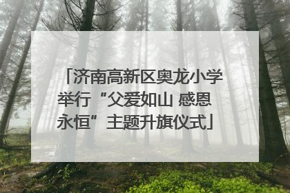 济南高新区奥龙小学举行“父爱如山 感恩永恒”主题升旗仪式