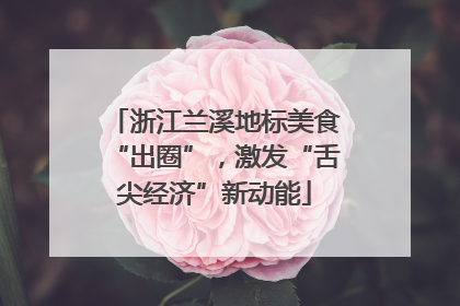 浙江兰溪地标美食“出圈”，激发“舌尖经济”新动能