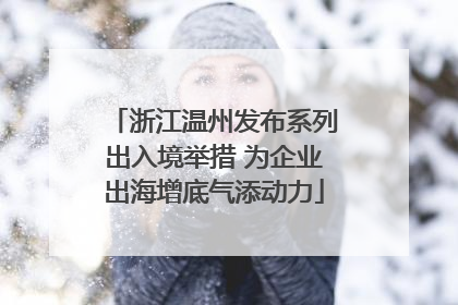 浙江温州发布系列出入境举措 为企业出海增底气添动力