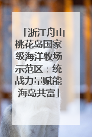 浙江舟山桃花岛国家级海洋牧场示范区：统战力量赋能海岛共富