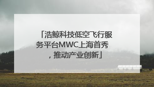 浩鲸科技低空飞行服务平台MWC上海首秀，推动产业创新