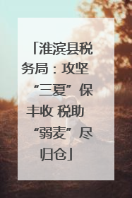 淮滨县税务局：攻坚“三夏”保丰收 税助“弱麦”尽归仓