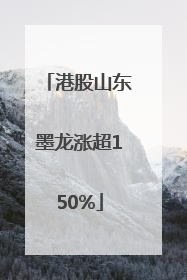 港股山东墨龙涨超150%
