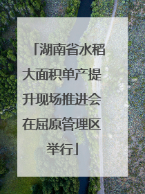 湖南省水稻大面积单产提升现场推进会在屈原管理区举行