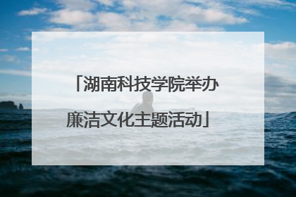 湖南科技学院举办廉洁文化主题活动