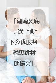 湖南娄底：送“典”下乡优服务 税惠进村助振兴