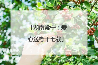 湖南常宁：爱心送考十七载