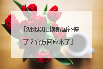 湖北以旧换新国补停了？官方回应来了