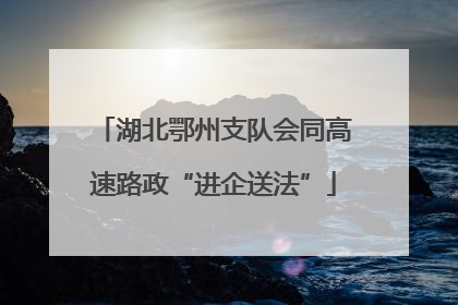 湖北鄂州支队会同高速路政“进企送法”