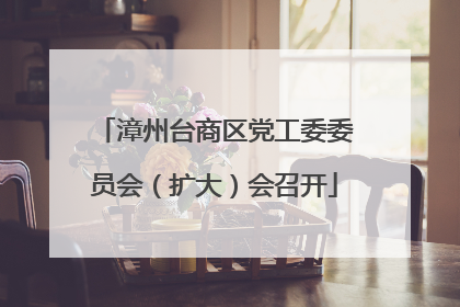 漳州台商区党工委委员会（扩大）会召开