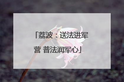 荔波：送法进军营 普法润军心