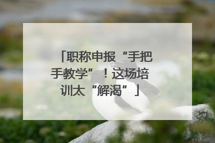职称申报“手把手教学”！这场培训太“解渴”
